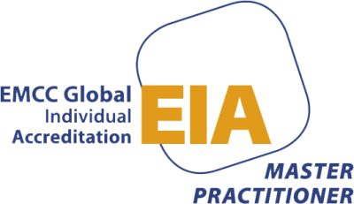 EMCC accreditation logo EIA colour white background MP